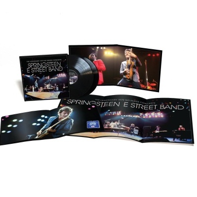 Conjunto de CD e vinil da banda SPRINGSTEEN E STREET BAND com imagens de concertos