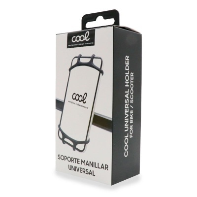 Embalagem de suporte universal para manillar de bicicleta ou scooter com texto promocional