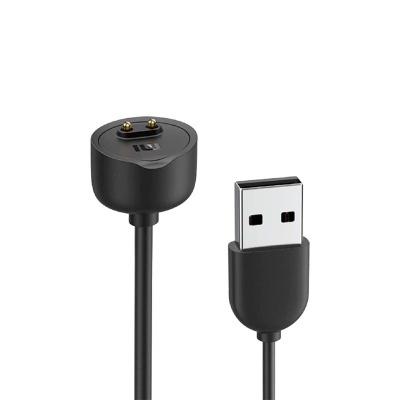 Cabo de carregamento USB preto com conector magnético