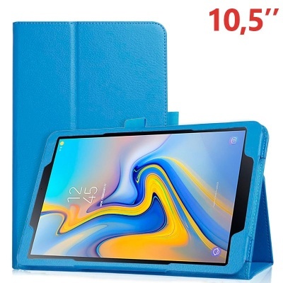 Capa azul para tablet 10,5 polegadas com suporte em imitação de pele