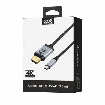 Embalagem de cabo HDMI a Tipo-C 1,8 m 4K