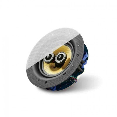 Coluna de teto incorporada redonda com cone amarelo e detalhes pretos