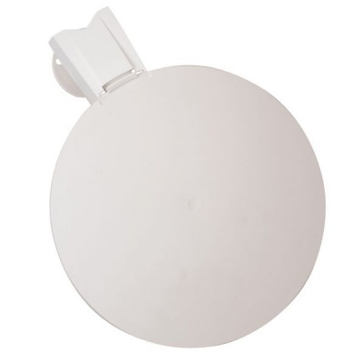 Tampa redonda branca para carro com fixação