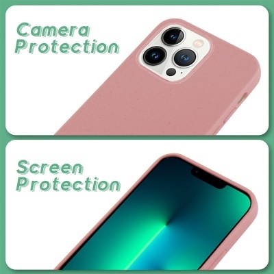 Capa rosa para smartphone com proteções para câmara e ecrã