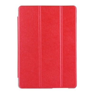 Capa protetora vermelha para tablet com vincos verticais