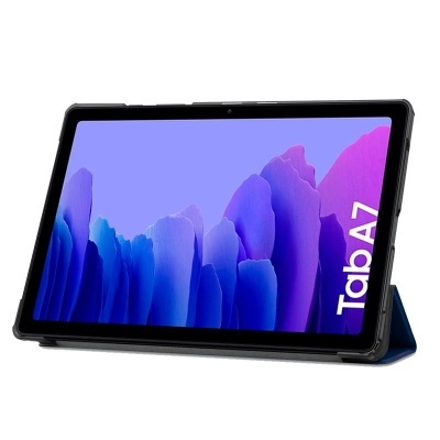 Tablet Samsung Galaxy Tab A7 com suporte azul