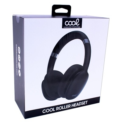 Embalagem de auscultadores pretos COOL ROLLER HEADSET