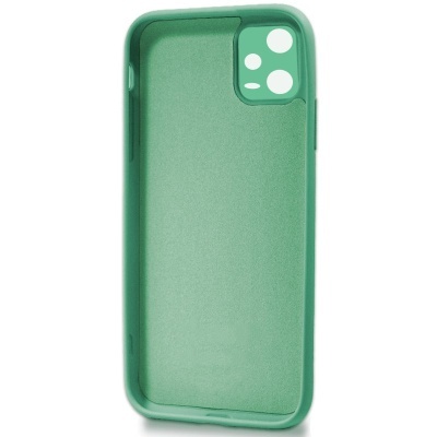 Capa verde fosca para smartphone com orifícios para câmara