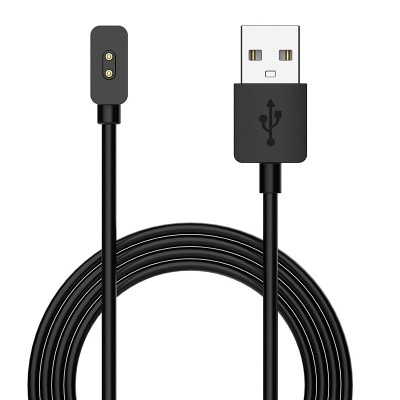 Cabo carregador preto com USB-A e conector magnético