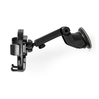 Suporte de telemóvel preto com ventosa e articulação ajustável
