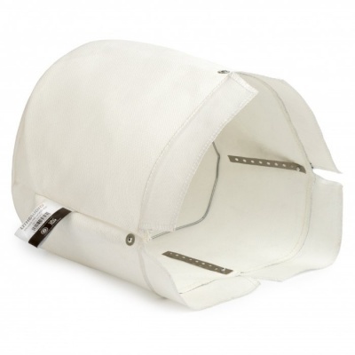 Filtro de tecido branco com armação metálica para filtragem