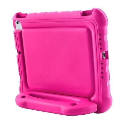 Capa protetora rosa para tablet com suporte integrado
