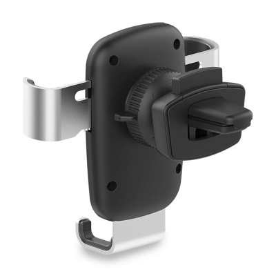 Suporte para telemóvel automóvel preto e cinzento com ajuste