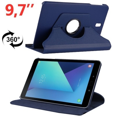 Capa azul escura para tablet 9,7 polegadas com suporte rotativo 360°