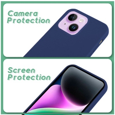 Proteções para telemóvel: capa azul para câmara e proteção para ecrã