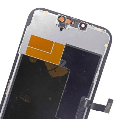 Painel ecrã substituição smartphone preto com componentes eletrónicos