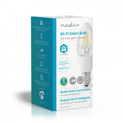 Embalagem de lâmpada inteligente Nedis Wi-Fi Smart Bulb