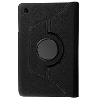Capa preta para tablet com suporte rotativo circular
