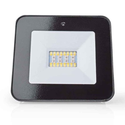 Luz de projeção LED preta e branca com LEDs pequenos amarelos ao centro