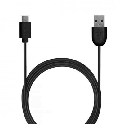 Cabo USB preto com tipo A e micro-USB