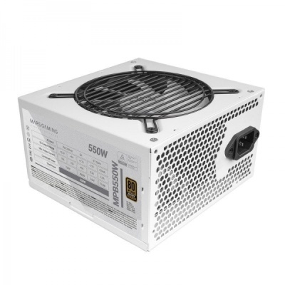 Fonte de alimentação MS GAMING MPB550W 550W branca com grelha preta e conector