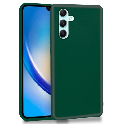 Capa verde escura para smartphone com três câmaras