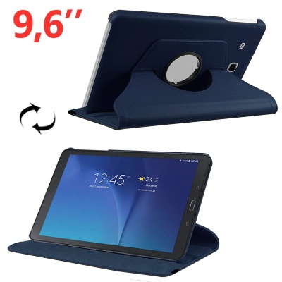 Capa azul para tablet 9,6 polegadas com suporte giratório