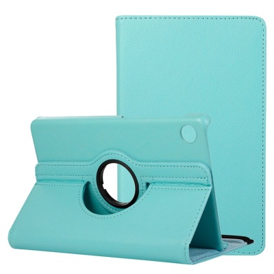 Capa tablet azul turquesa com suporte giratório