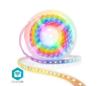 Rolo de fita LED colorida com luzes RGB e logótipo SmartLife