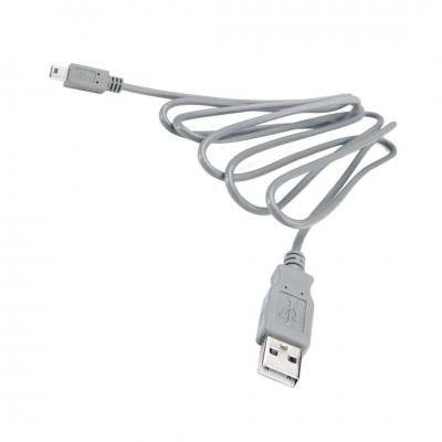 Cabo USB cinzento com conetores USB tipo A e Mini USB