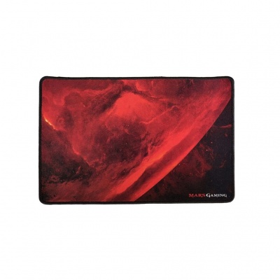 tapete de rato vermelho e preto com texto MARSGAMING