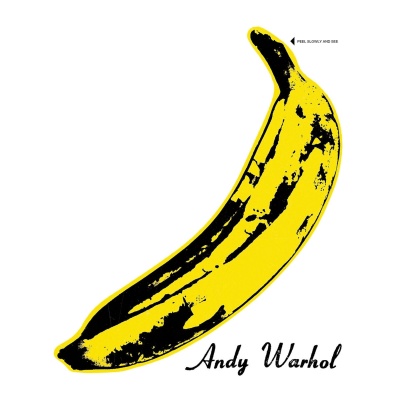Banana amarela com detalhes pretos assinada por Andy Warhol