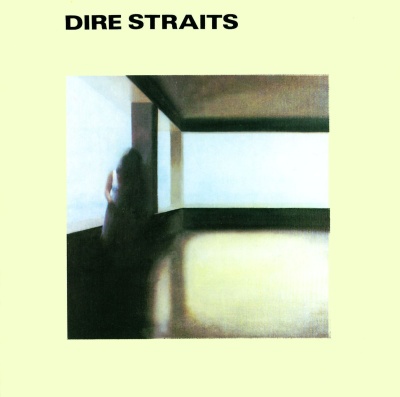 Capa de álbum musical DIRE STRAITS com imagem abstrata interior e figura indistinta