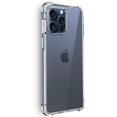 Smartphone Apple iPhone com capa transparente