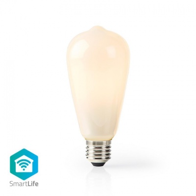 Lâmpada LED SmartLife em vidro opaco branco com base metálica