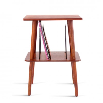 Mesa de apoio de madeira com vinis