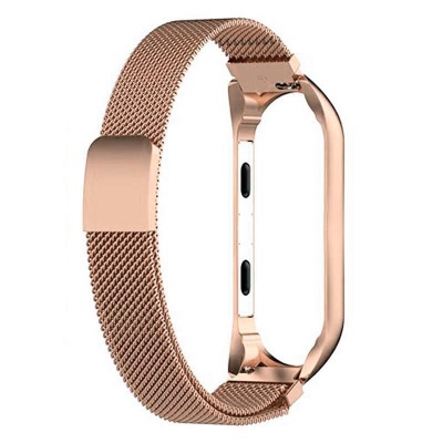 Pulseira metálica dourada rosa para relógio inteligente