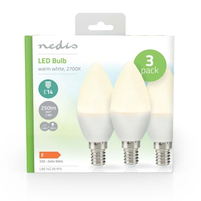 Embalagem de três lâmpadas LED Nedis 3 pack
