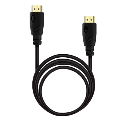 cabo HDMI preto com conectores dourados