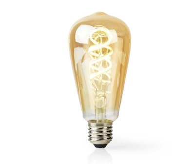 Lâmpada vintage ambar com filamento espiral