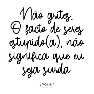 Texto em português europeu com mensagem e logótipo YRONIKA sobre fundo branco