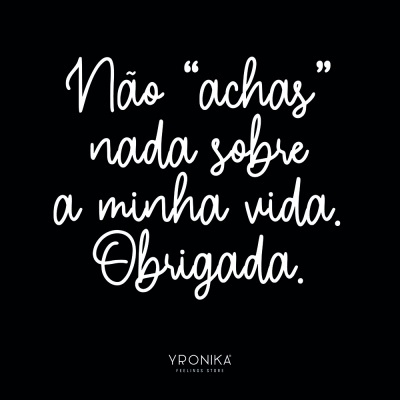 Texto branco manuscrito sobre fundo preto com a frase Não 