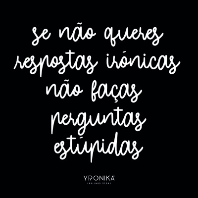 Texto branco manuscrito sobre fundo preto com mensagem irónica