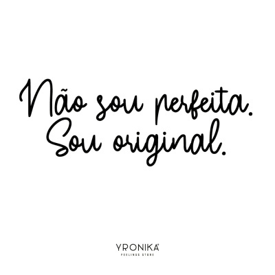Texto motivacional em português sobre fundo branco com logo YRONIKA no rodapé