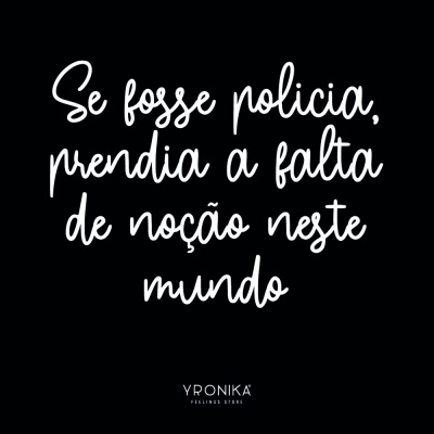 Texto branco sobre fundo preto com frase e nome YRONIKA FEELINGS STORE