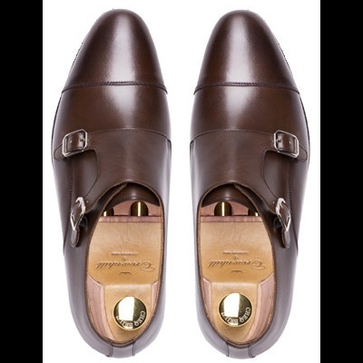 Sapatos sociais masculinos castanhos com fivela dupla