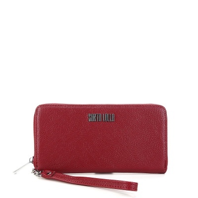 Carteira vermelha com alça e logo SANTA LOLLA