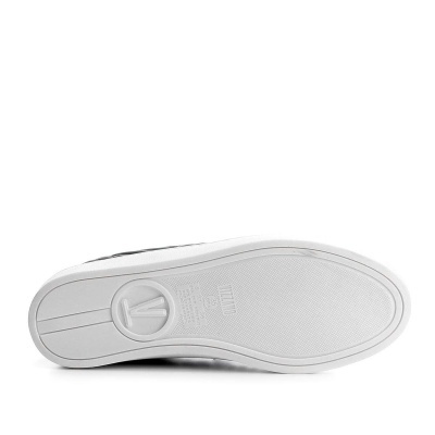 Sola branca de sapato com relevo e texto Armani