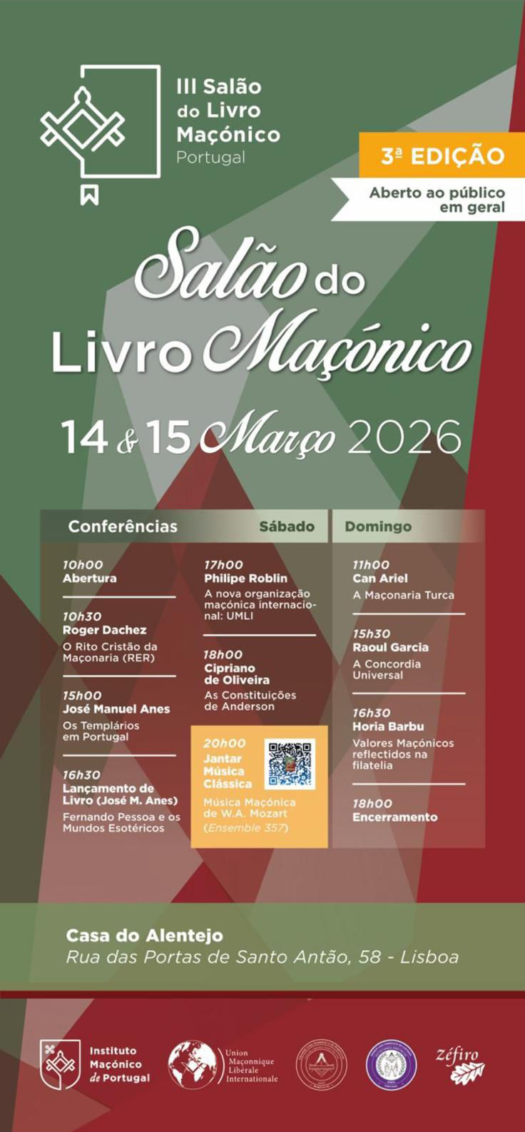 III Salão do Livro Maçónico de Portugal | 14-15 Março | Lisboa