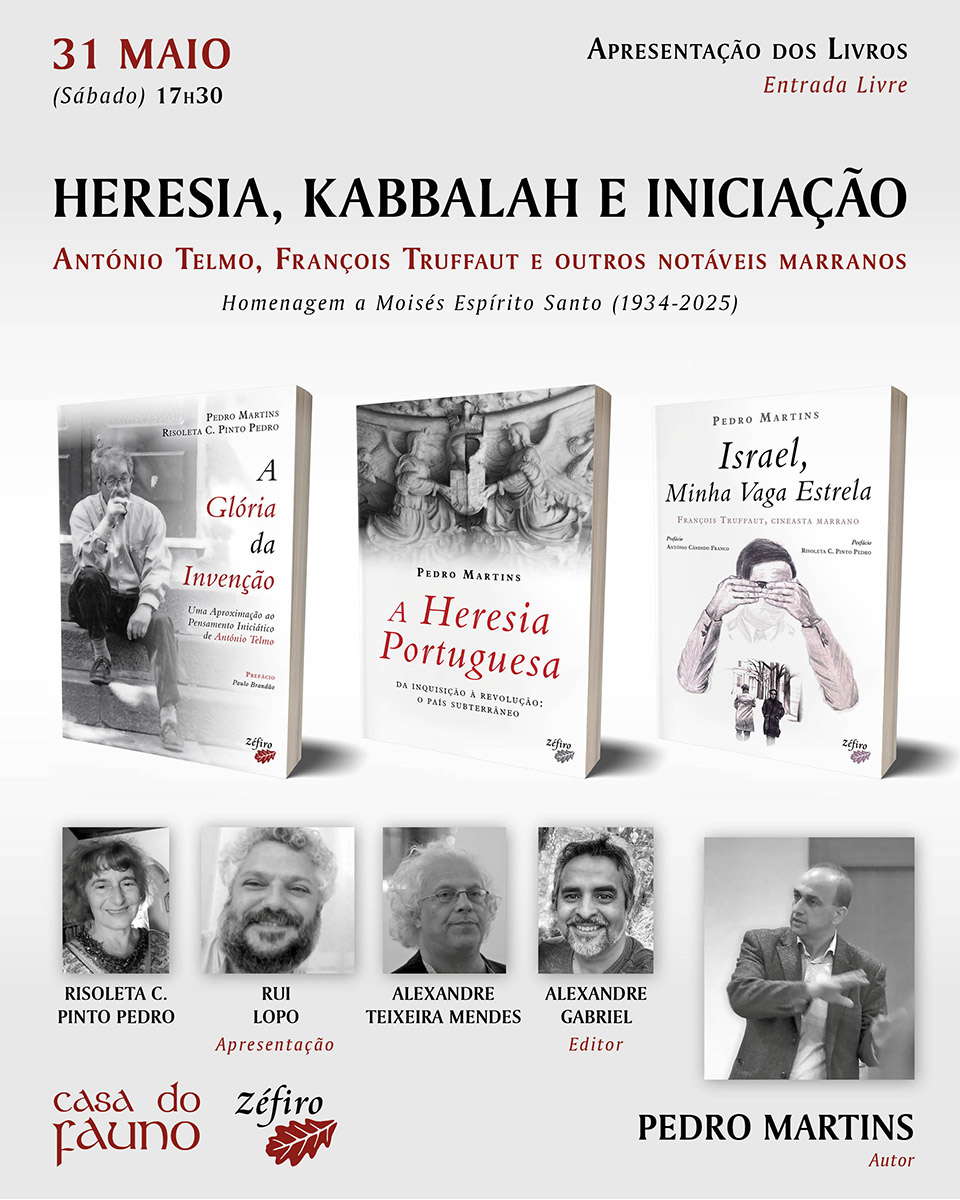 Apresentação dos 3 novos livros de Pedro Martins na Casa do Fauno (Sintra) a 31 Maio